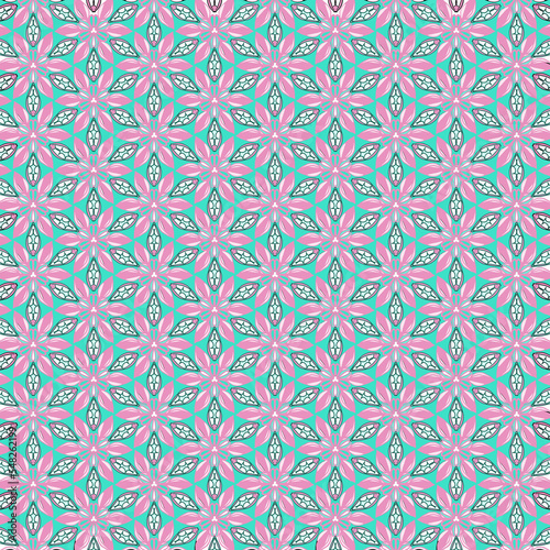 Abstract Flower Background Pattern for fabric designs