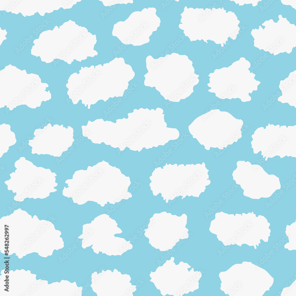 Sky clouds vector seamless pattern. Sky clouds vector seamless pattern.