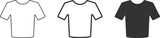 T-shirt icon set. Simple design. Vector illustration.