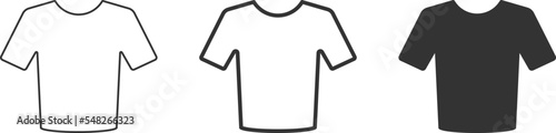 T-shirt icon set. Simple design. Vector illustration.