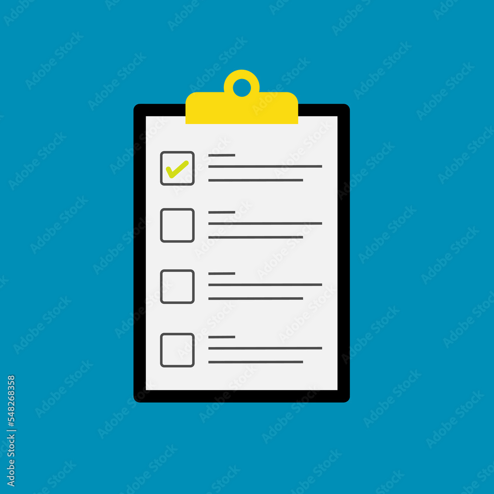 Clipboard. clipboard with blue background checklist Clipboard. clipboard with blue background checklist