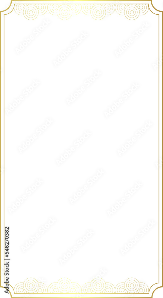 Chinese Gold Story Border Frame