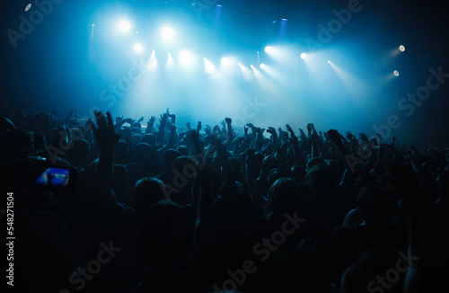 Obraz na płótnie Concert crowd raving to the music