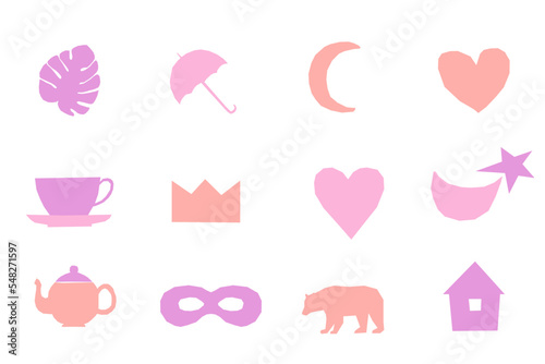 Graphic Funny Baby Icon Element Symbol Silhouette Clipart Collection Minimalist Positive Vibe Symbol Sign Element Pattern Collection Set