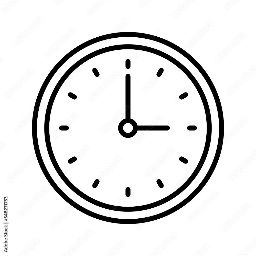 Clock icon. sign for mobile concept and web design. vector illustration Clock icon. sign for mobile concept and web design. vector illustration