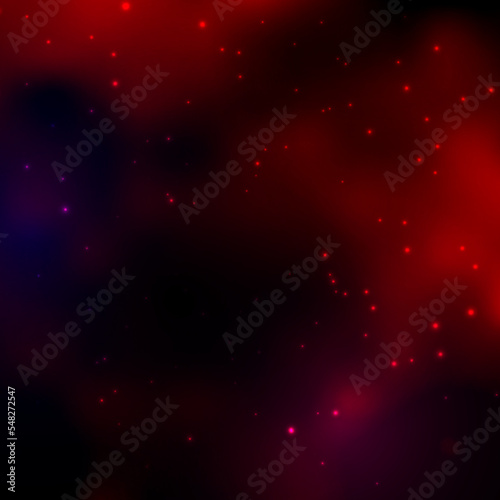 Space night background with realistic nebula and shining stars. Colorful space with stardust. Colorful galaxy. Infinite universe and starry night. Vector illustration.