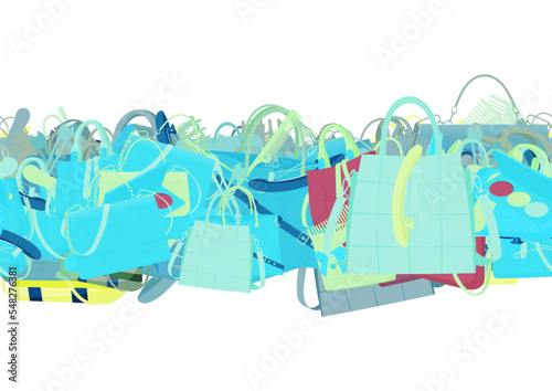 Background pattern abstract design texture. Horizontal seamless stripe. Border frame, transparent background. Theme is about stuff, luxury, purse, ointment, pomatum, toiletry, handle, accessories