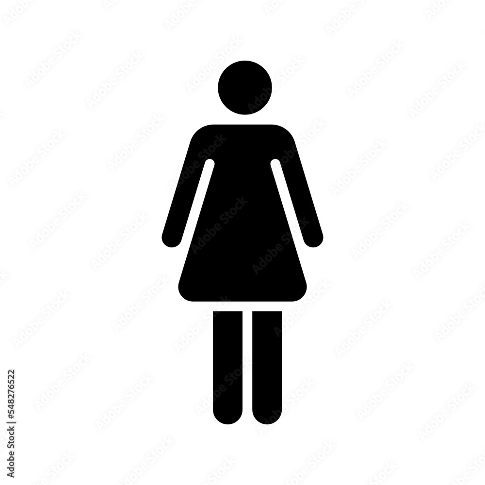 Female icon. sign for mobile concept and web design. vector illustration Female icon. sign for mobile concept and web design. vector illustration