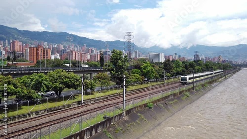 Medellin, Colombia 2022 - Metropolitan subway public transport  El Poblado station   photo