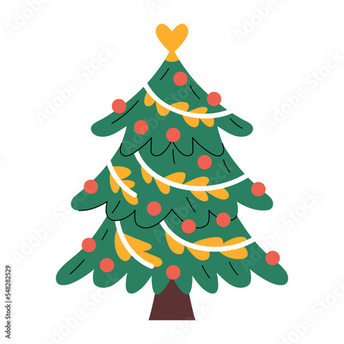 Decorated Christmas tree (ID: 548282529)