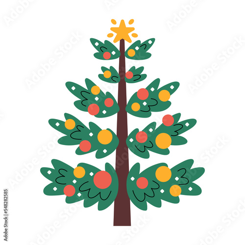Decorated Christmas tree (ID: 548282585)