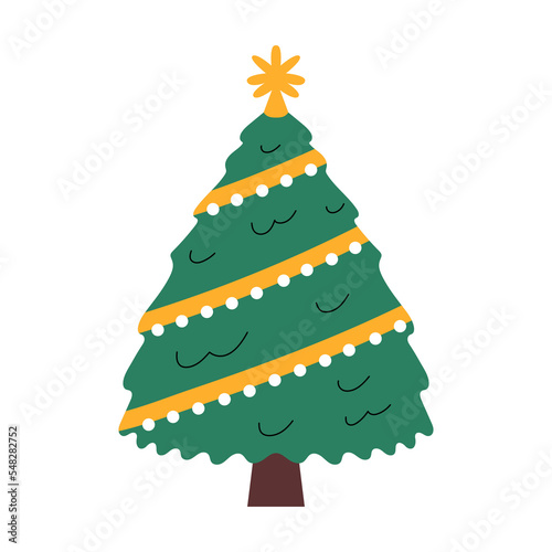 Decorated Christmas tree (ID: 548282752)