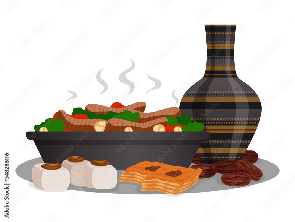 UAE Traditional Cuisine Composition