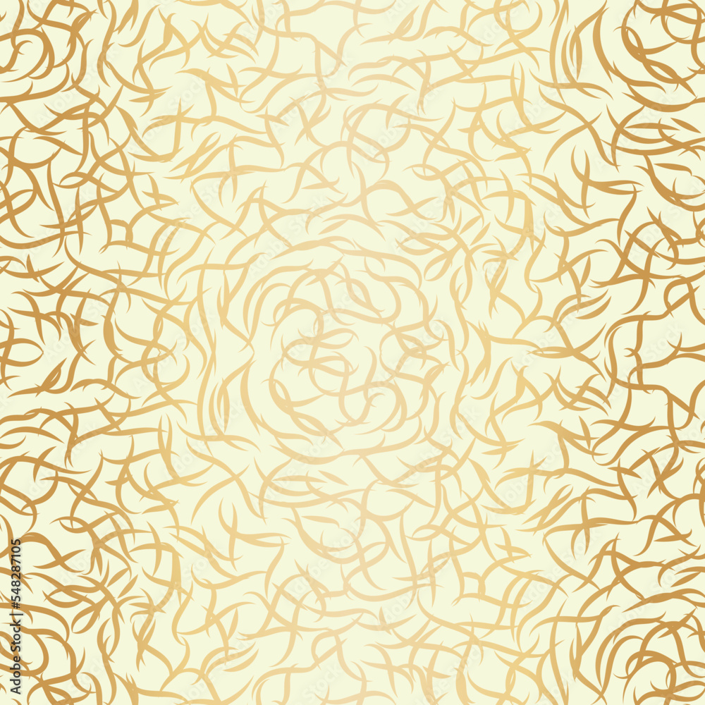 Gold foil hessian fiber texture vector seamless pattern background. Backdrop with fabric style golden threads. Abstract yarn strands. Criss cross grid cotton weave material repeat for celebration Gold foil hessian fiber texture vector seamless pattern background. Backdrop with fabric style golden threads. Abstract yarn strands. Criss cross grid cotton weave material repeat for celebration