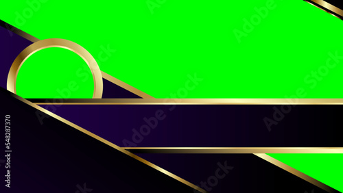 Abstract frames with green screen Chroma Key for transparency background video.