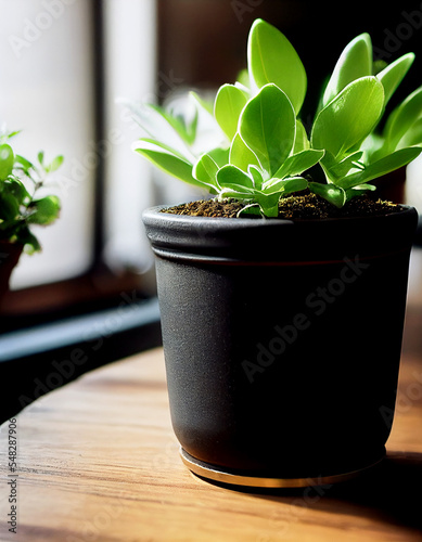 Horizontal shot of baby cute plant 3d illustrated