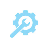 wrench and gear, setting icon symbol