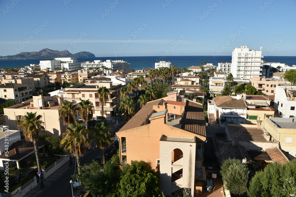 Blick über Can Picafort auf Mallorca