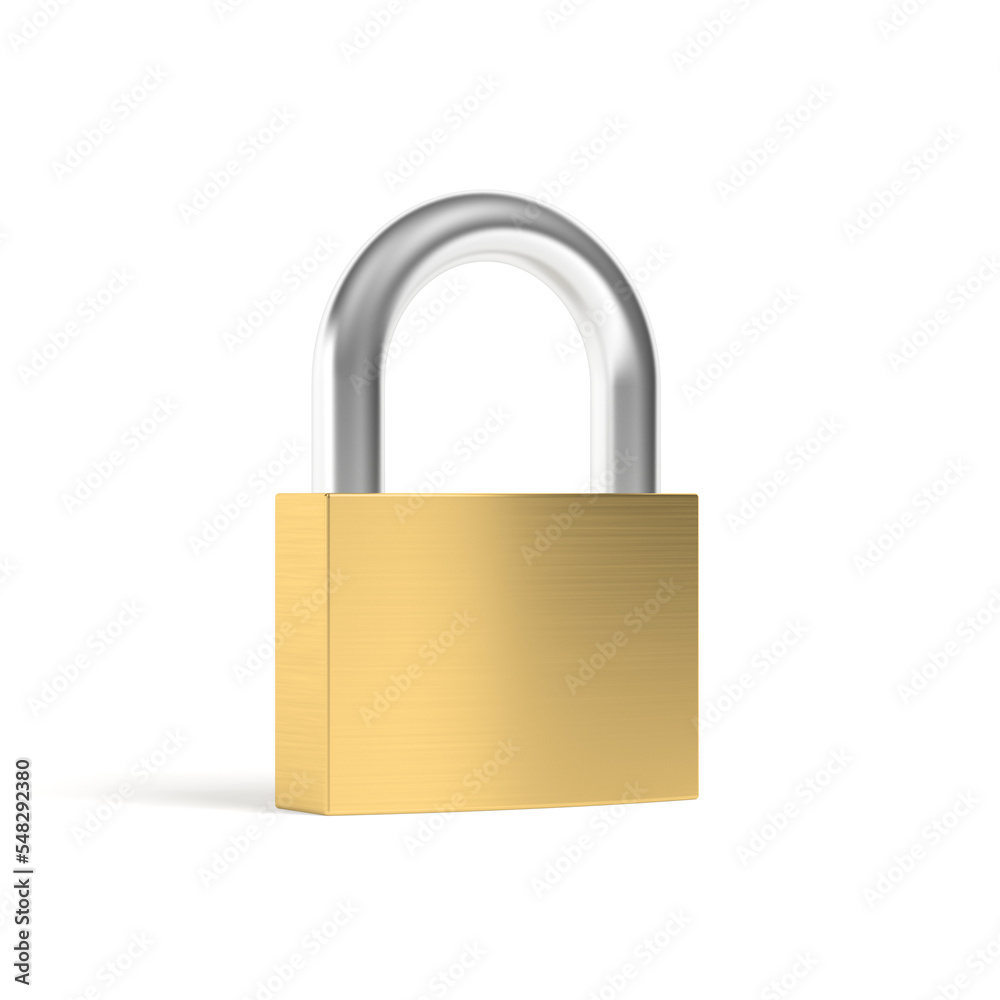 Padlock isolated on white background. 3d illustration. Padlock isolated on white background. 3d illustration.