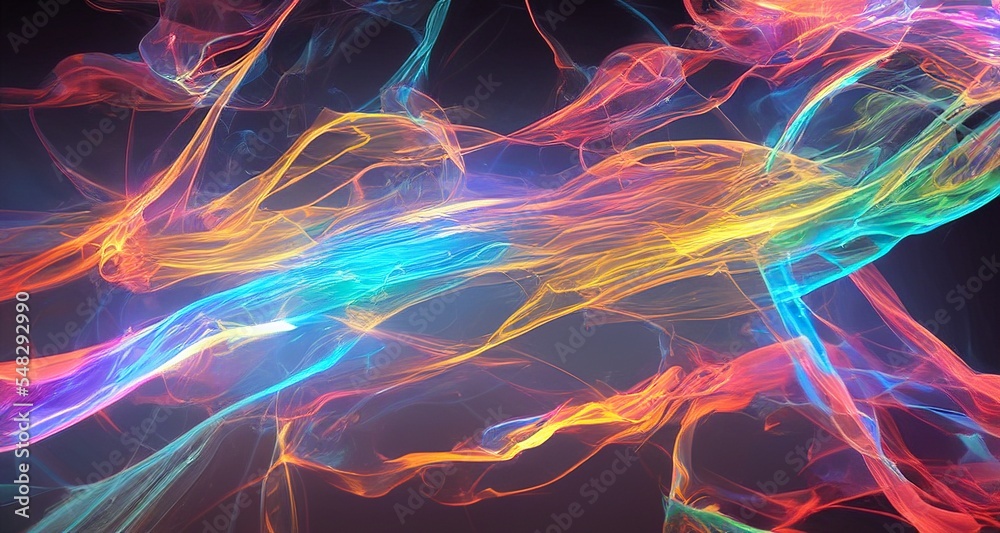 Fototapeta premium abstract colorful smoke shapes, background image, computer illustration