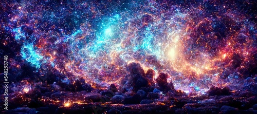 Colorful Universe. Chaos. Fantasy. Sc-fi © Gasi