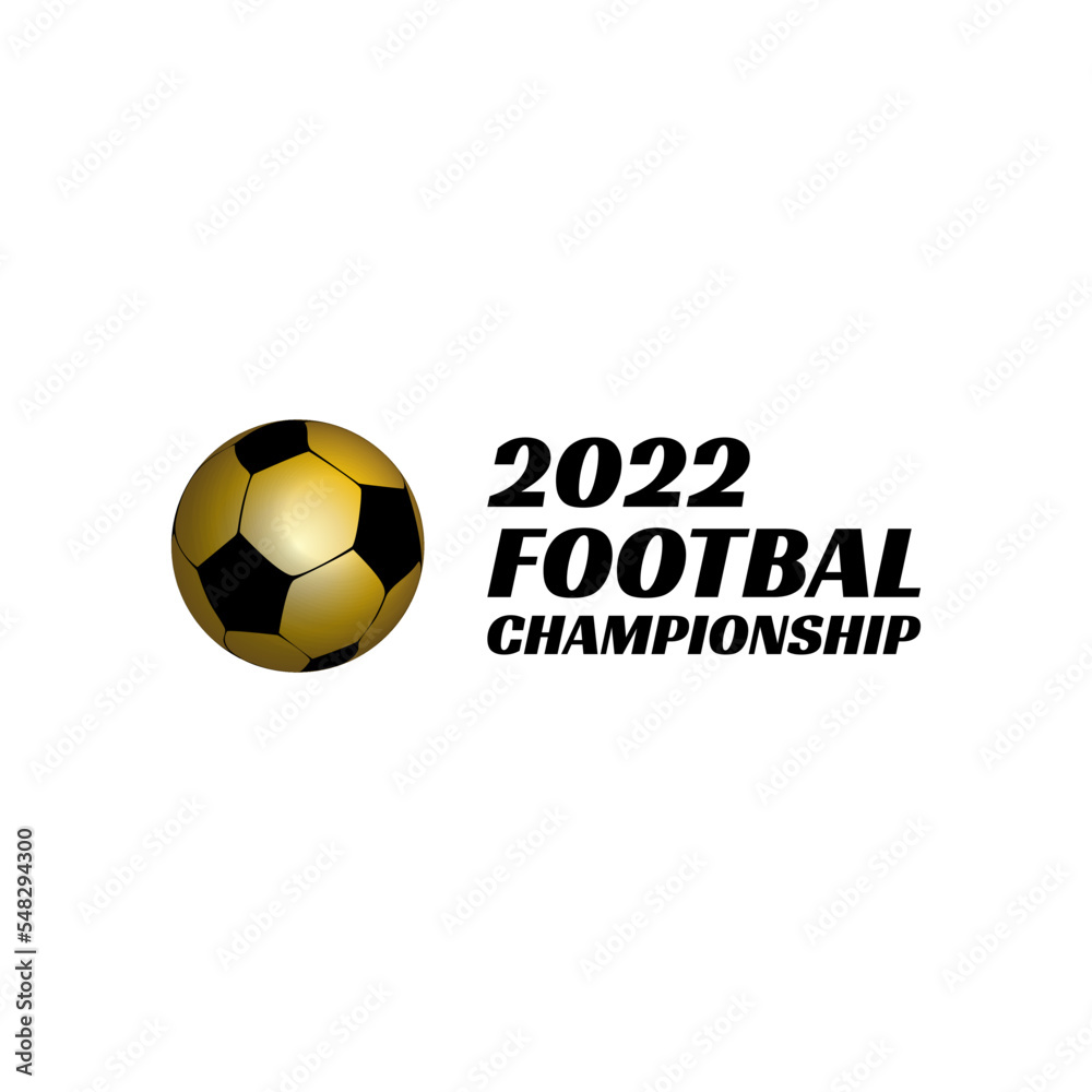 Football sport logo design. Ball illustration