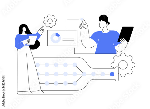 Bottleneck analysis abstract concept vector illustration.