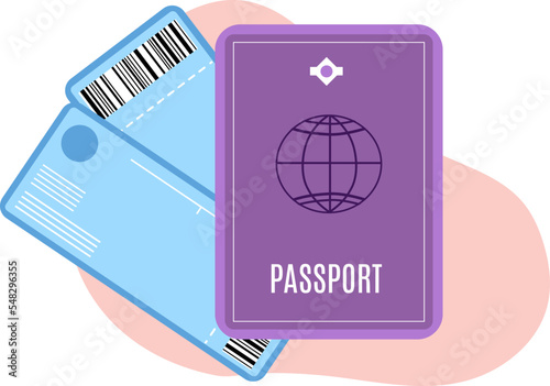 Booking hostel for young people, reservation seats air ticket for travel Isolated on white, design, flat style vector illustration