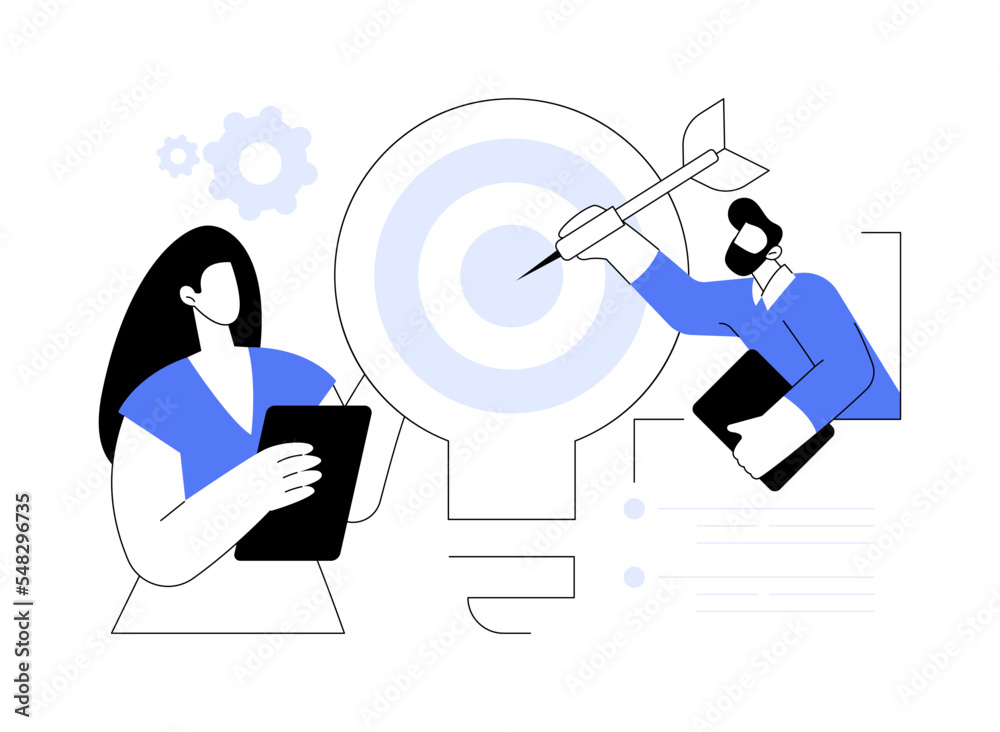 Goals abstract concept vector illustration.