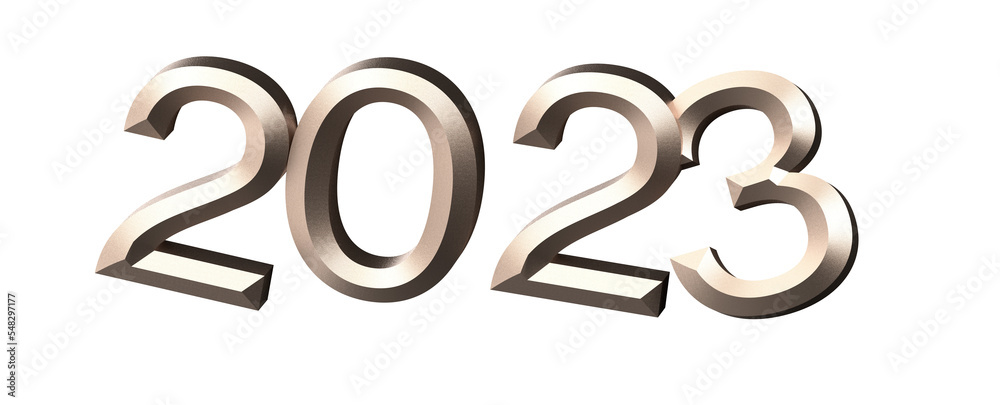 Typography design of 2023 with 3d style Typography design of 2023 with 3d style