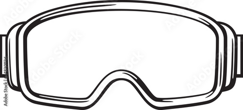 Ski Goggles with (Winter Sport Glasses). Vector Illustration.