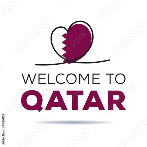 Welcome to Qatar, Vector Illustration.