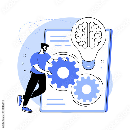 Innovative solution abstract concept vector illustration.