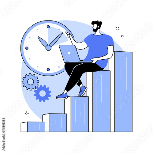 Productivity abstract concept vector illustration.