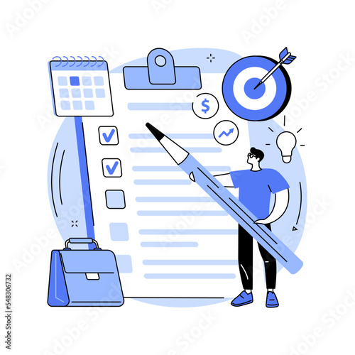 Business plan abstract concept vector illustration.