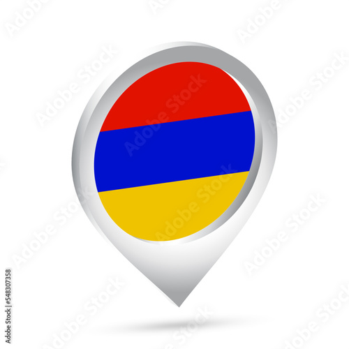 Armenia flag 3d pin icon Free Download Armenia flag 3d pin icon - GFXLoad