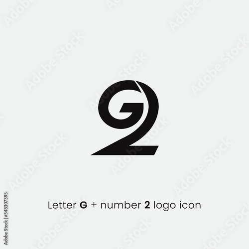 2g or g2 letter and number logo design
