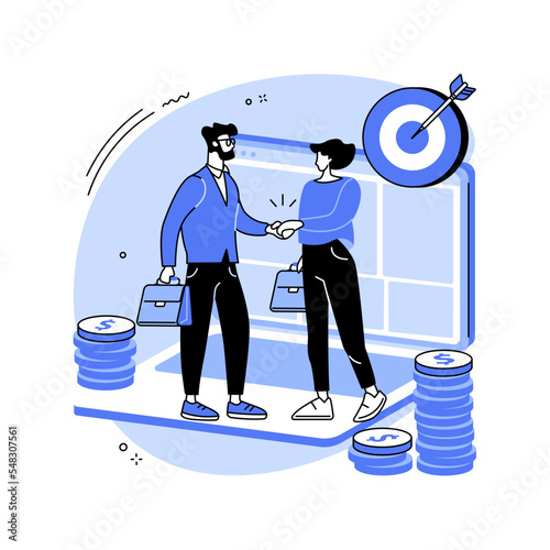 Affiliate marketing abstract concept vector illustration.