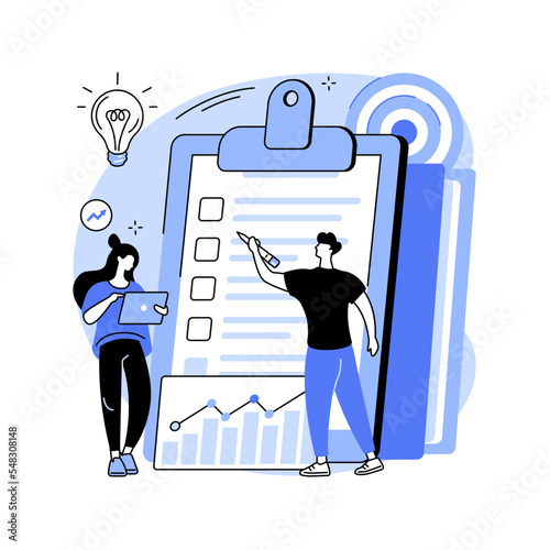 Project planning abstract concept vector illustration.