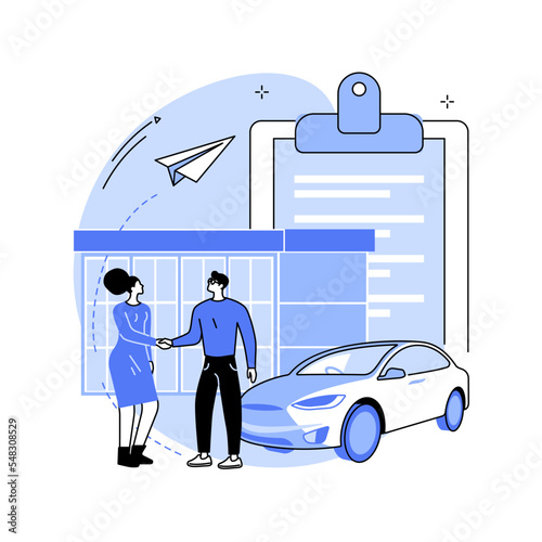 Dealership abstract concept vector illustration.