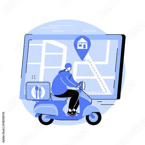 Food delivery abstract concept vector illustration.
