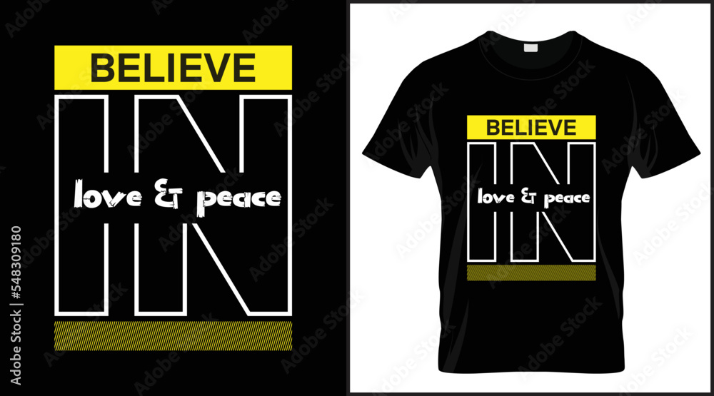 tshirt love & peace vector design for free download