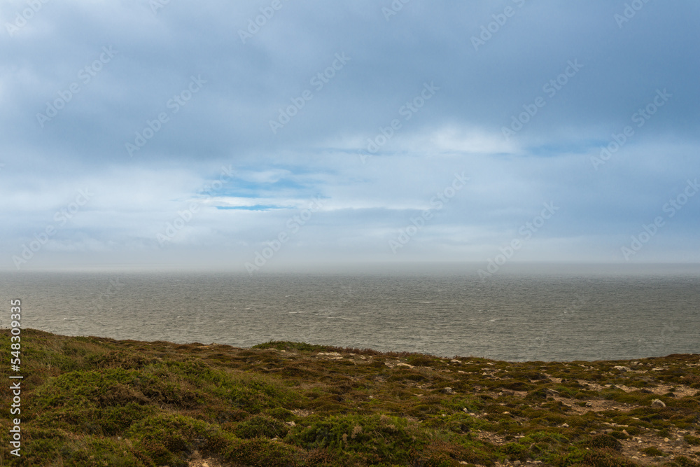 a rainy day at the pointe du raz at the coast of the bretagne a rainy day at the pointe du raz at the coast of the bretagne