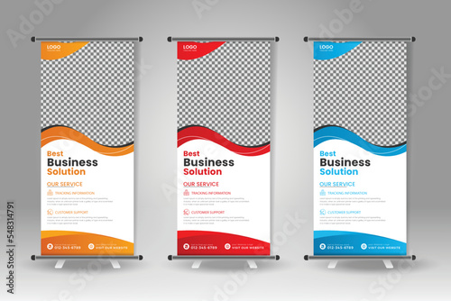 rollup, roll-up banner, rollup, x banner, vertical, signage business corporate roll-up banner design