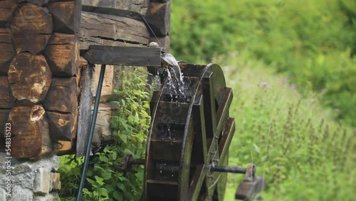 A wooden watermill  photo