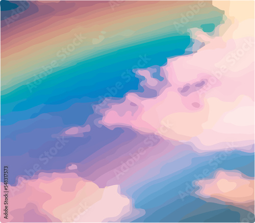 Rainbow Waves Colorful Background