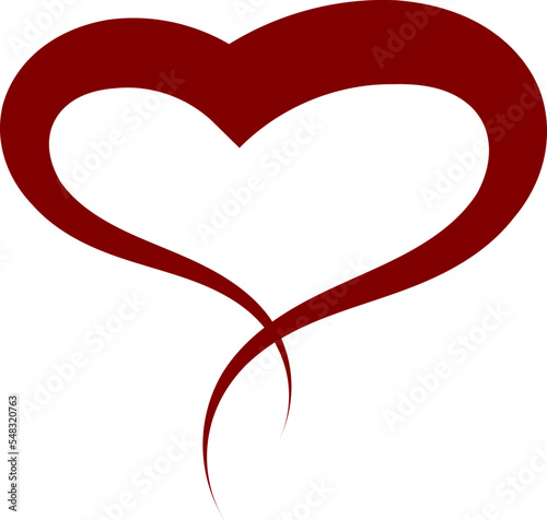 red heart improvisation in vectors