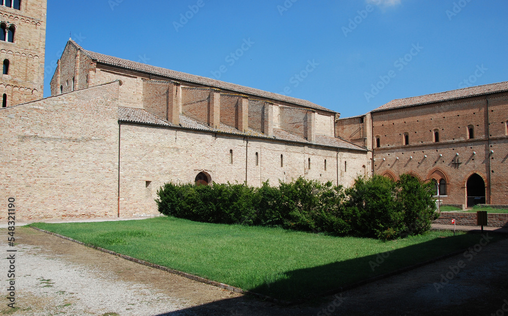 L'Abbazia di Pomposa a Codigoro in provincia di Ferrara, Emilia Romagna, Italia.