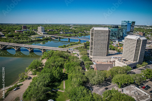 Downtown Aerial View of the City of Saskatoon