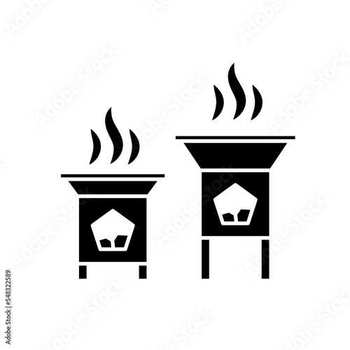 Charcoal or firewood grill icon (ID: 548322589)